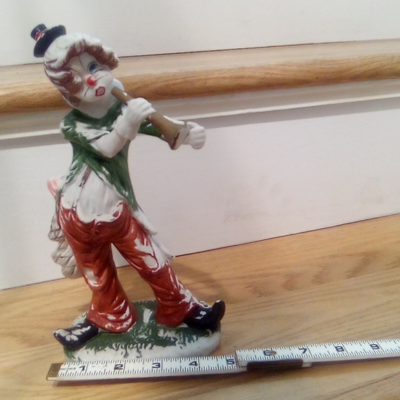 Vintage Ceramic Creepy Clown Figure Blowing Horn - Picture 13 of 13